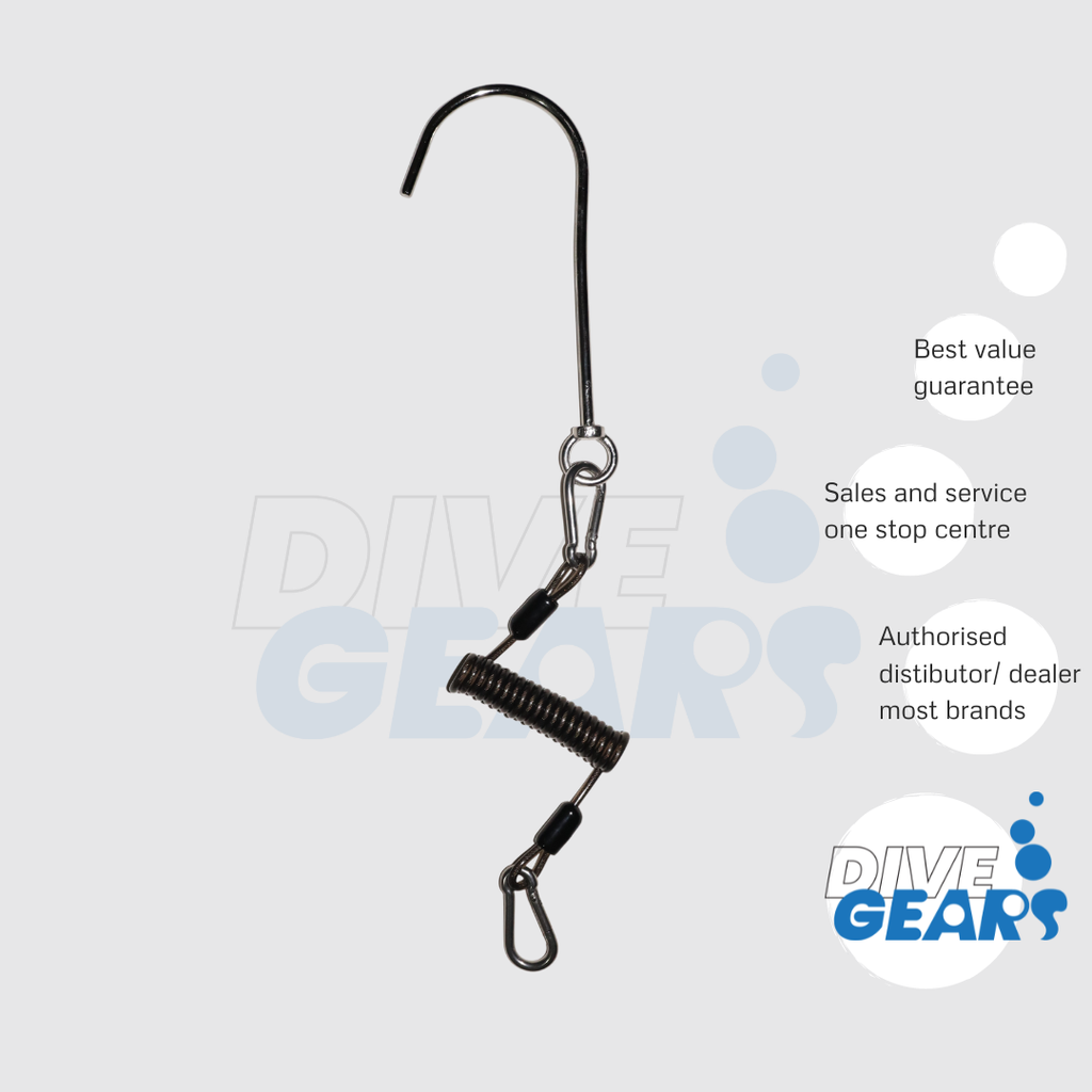 Tooke Single Reef Hook With Spring Lanyard